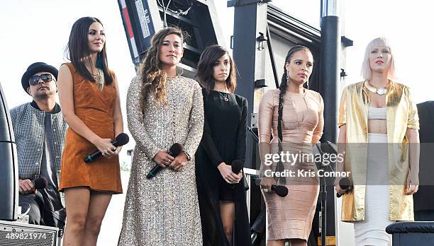 Singers Sean Paul, Victoria Justice, Q'orianka Kilcher, Christina Grimmie, Antonique Smith and Natasha Bedingfield perform during the "Rally for...