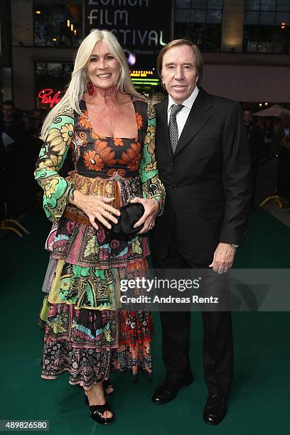 Guenter Netzer and his wife Elvira Netzer attend the 'The Man Who Knew Infinity' Premiere And Opening Ceremony during the Zurich Film Festival on...