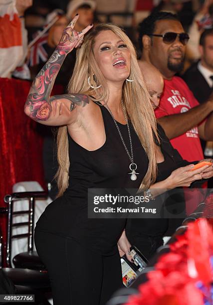 Jenna Jameson attends the Celebrity Big Brother Final at Elstree Studios on September 24, 2015 in Borehamwood, England.