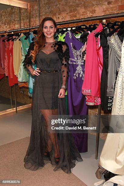 Nina Naustal at Huxley And Cox / Nina Naustdal Pop-Up Boutique on the Kings road on September 24, 2015 in London, England.