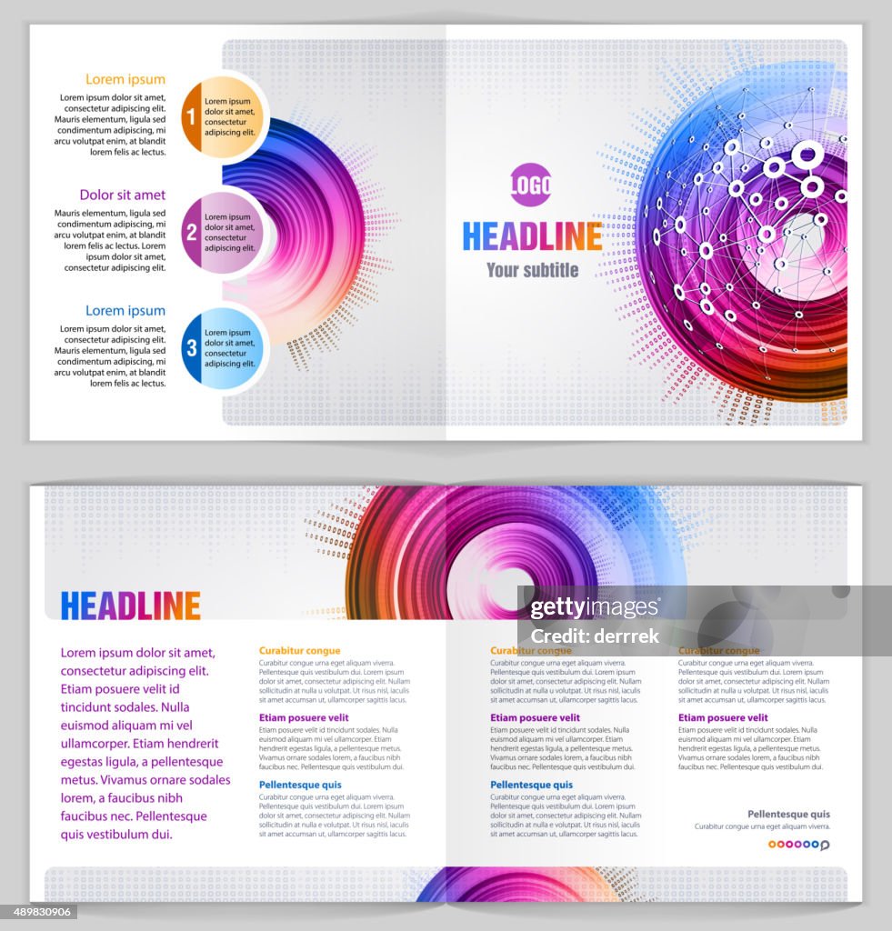 Graphic Design Template "Communications technology"