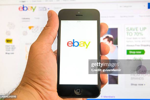ebay en pantallas - ebay fotografías e imágenes de stock