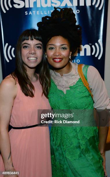 Recording Artists Alynda Lee Segarra of Hurray for the Riff Raff and Valerie June during the Americana Music Association 2014 Award Nominees...