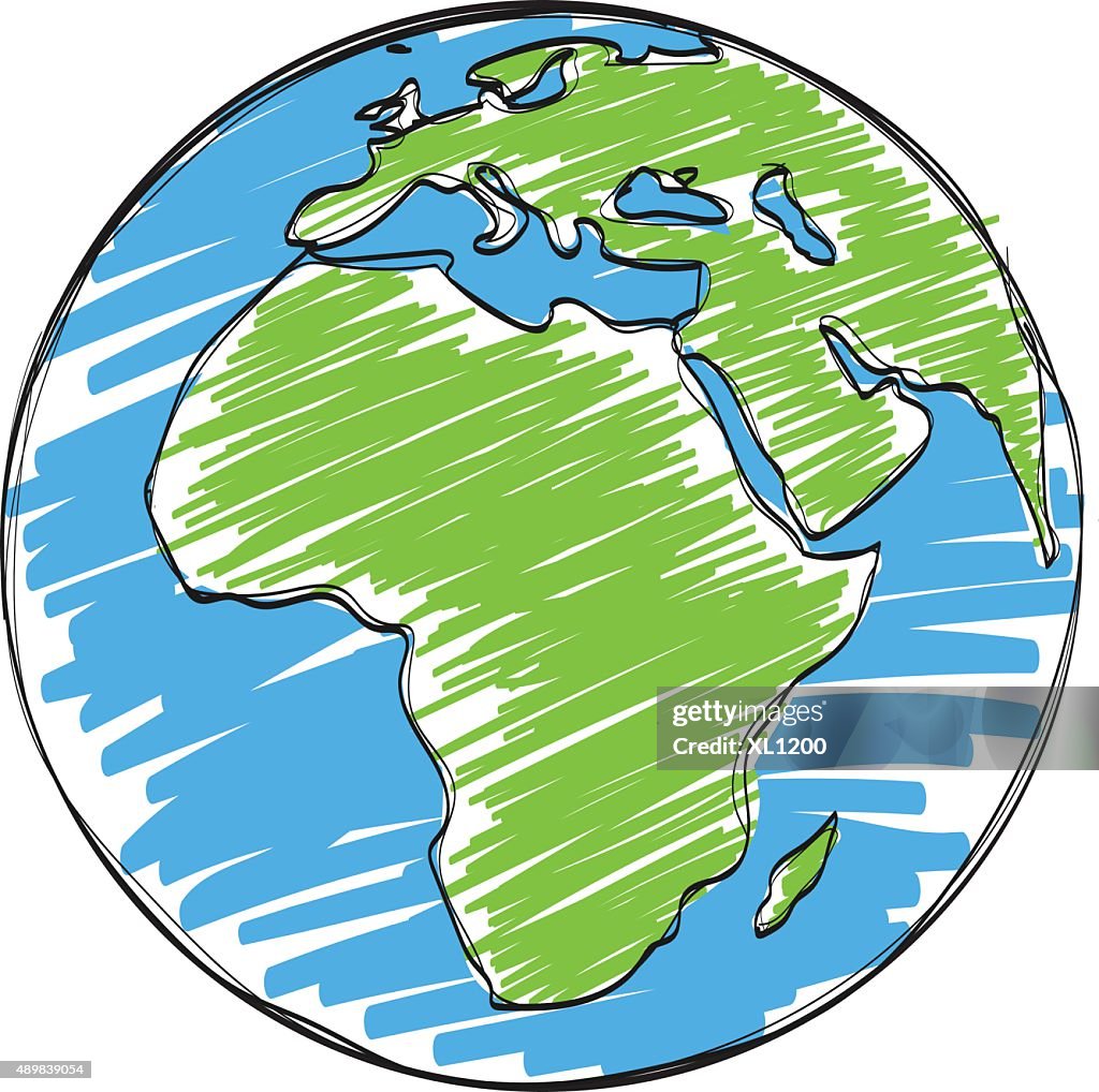 Earth Cartoon Vector Hand Drawn Sketch World High-Res Vector Graphic -  Getty Images