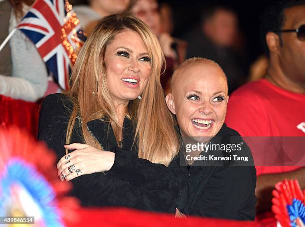 Jenna Jameson and Gail Porter attend the Celebrity Big Brother Final at Elstree Studios on September 24, 2015 in Borehamwood, England.