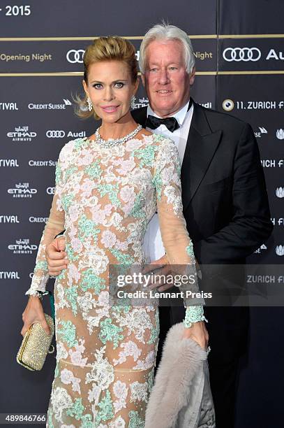 Irina Beller and Walter Beller attend the 'The Man Who Knew Infinity' Premiere And Opening Ceremony during the Zurich Film Festival on September 24,...