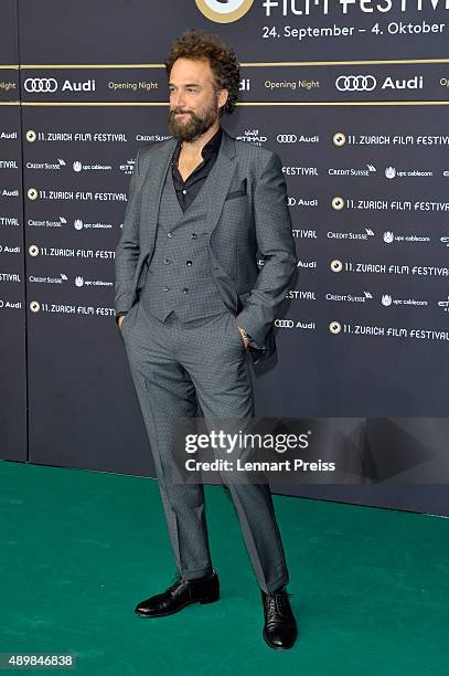 Actor Carlos Leal attends the 'The Man Who Knew Infinity' Premiere And Opening Ceremony during the Zurich Film Festival on September 24, 2015 in...