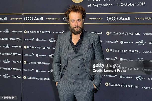 Actor Carlos Leal attends the 'The Man Who Knew Infinity' Premiere And Opening Ceremony during the Zurich Film Festival on September 24, 2015 in...