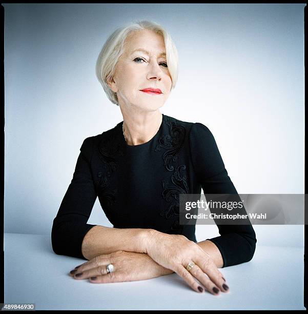 Actress Helen Mirren is photographed for The Globe and Mail on September 15, 2015 in Toronto, Ontario.