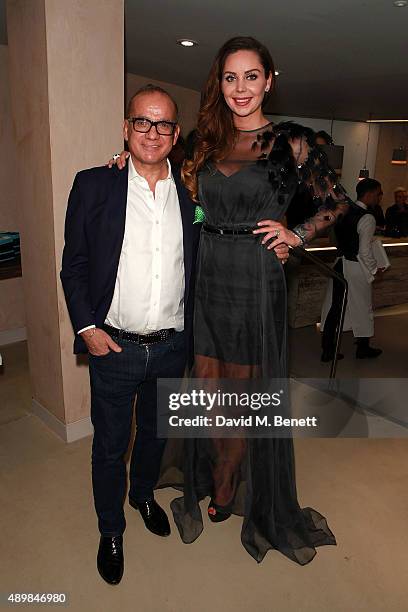 Touker Suleyman and Nina Naustdal at Huxley And Cox / Nina Naustdal Pop-Up Boutique on the Kings road on September 24, 2015 in London, England.