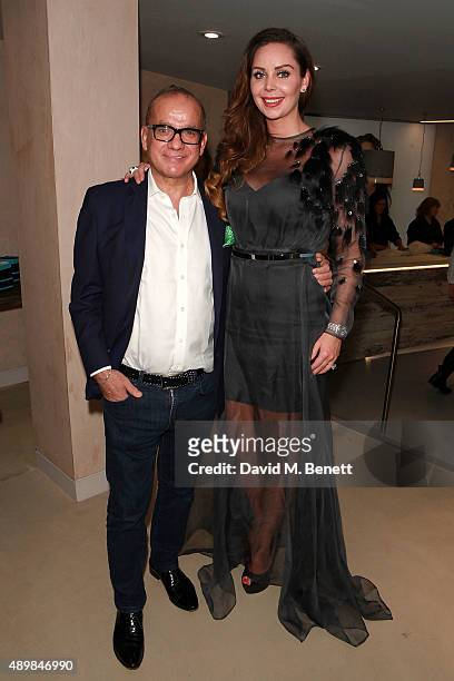 Touker Suleyman and Nina Naustdal at Huxley And Cox / Nina Naustdal Pop-Up Boutique on the Kings road on September 24, 2015 in London, England.