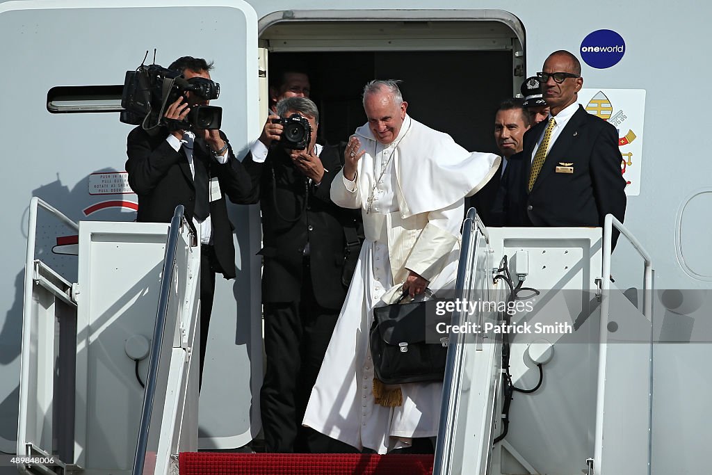 Pope Francis Departs D.C. En Route To New York City