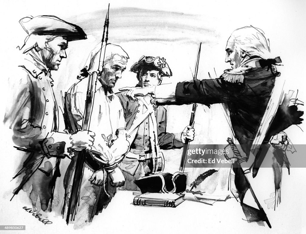 Traitor Draw A drawing depicting General George Washington during the... News Photo ...