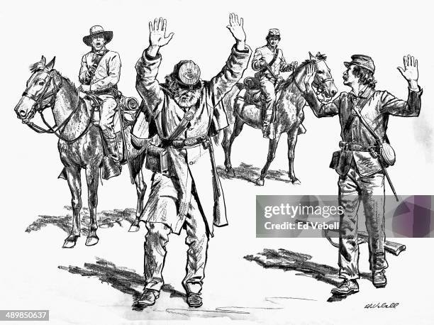 Soldier Surrender Drawing Photos and Premium High Res Pictures - Getty ...