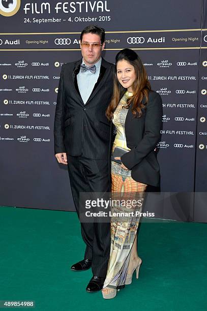 Guests attend the 'The Man Who Knew Infinity' Premiere And Opening Ceremony during the Zurich Film Festival on September 24, 2015 in Zurich,...
