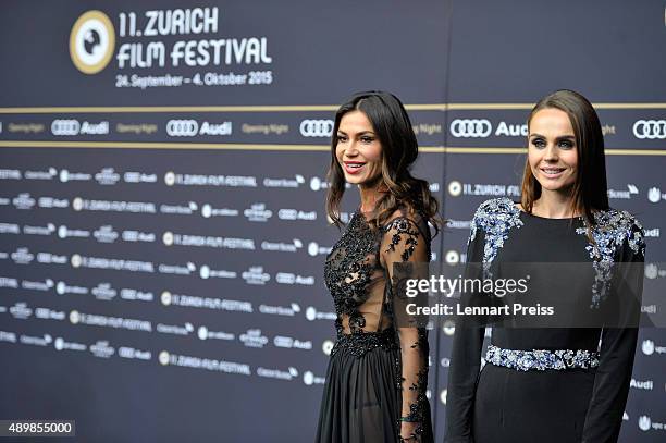 Guests attend the 'The Man Who Knew Infinity' Premiere And Opening Ceremony during the Zurich Film Festival on September 24, 2015 in Zurich,...