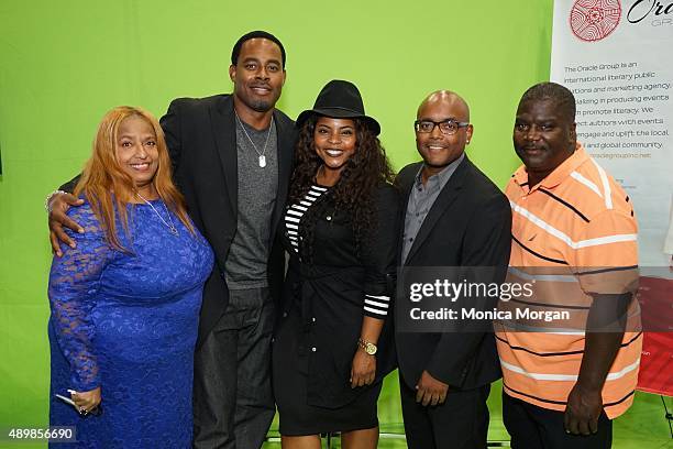 Flo Anthony, Lamman Rucker, Brely Evans, Trey Haley, Carl Weber posing at the 45th Annual Legislative Conference Congressional Black Caucus at Walter...