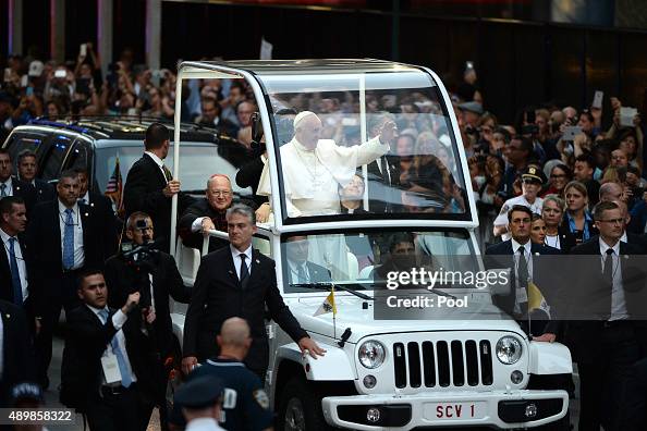 Pope Francis Travels Down New York's 5th Ave To St. Patrick's Cathedral Pope Francis Travels Down New York's 5th Ave To St. Patrick's Cathedral