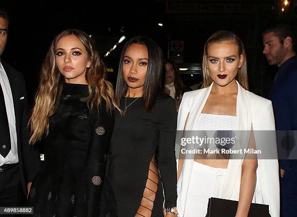 Jade Thirlwall, Leigh-Anne Pinnock and Perrie Edwards at Annabels for an intimate dinner and exclusive performance with Selena Gomez on September 24,...