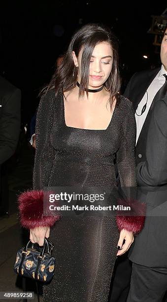 Charli XCX at Annabels for an intimate dinner and exclusive performance with Selena Gomez on September 24, 2015 in London, England.