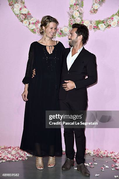 Actor Frederic Diefenthal and guest attend a photocall during The Ballet National de Paris Opening Season Gala at Opera Garnier on September 24, 2015...