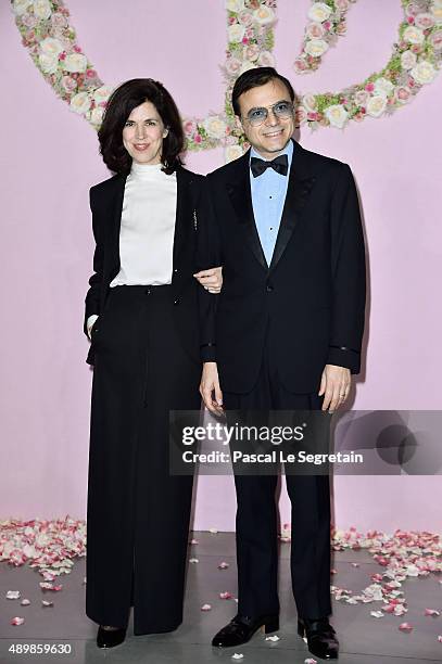 Vanessa Seward and Bertrand Burgalat attend a photocall during The Ballet National de Paris Opening Season Gala at Opera Garnier on September 24,...