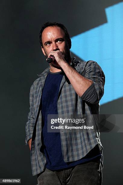 Musician and Singer Dave Matthews from The Dave Matthews Band performs at FirstMerit Bank Pavilion at Northerly Island during 'Farm Aid 30' on...