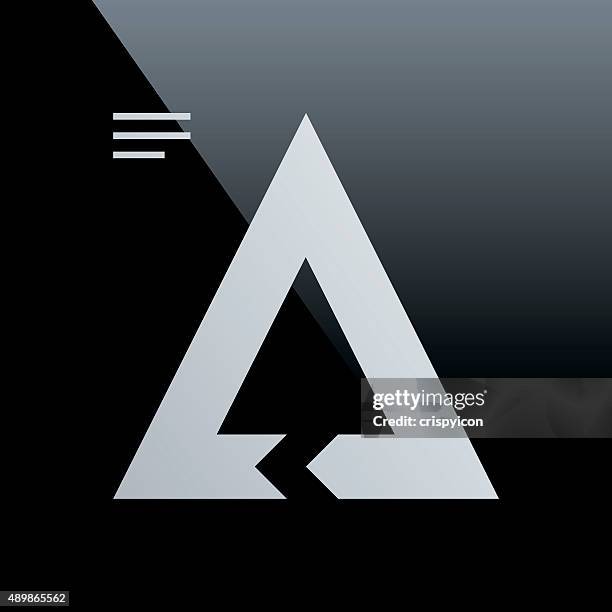 chevron chart icon on a black background. - core series - triangle diagram stock illustrations