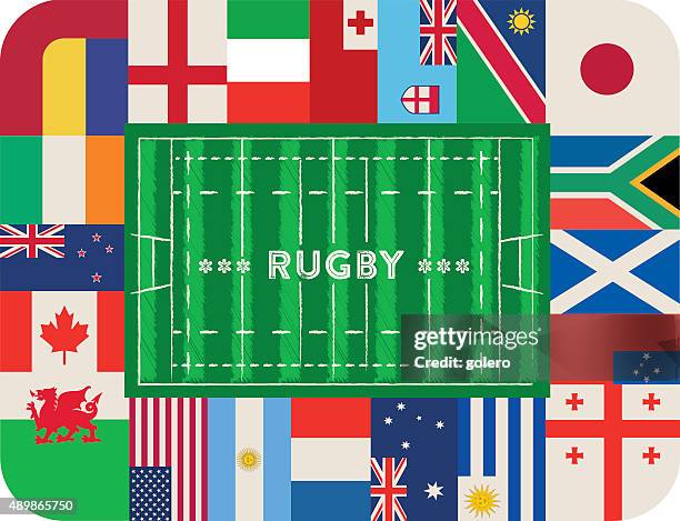 Flag Rugby Notes Rugby Pitch Markings Photos and Premium High Res Pictures - Getty Images