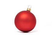 Red Christmas ball isolated