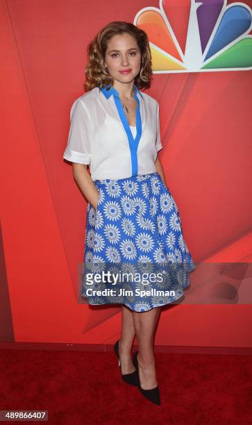 Actress Margarita Levieva from "Allegiance" attends the 2014 NBC Upfront Presentation at The Jacob K. Javits Convention Center on May 12, 2014 in New...