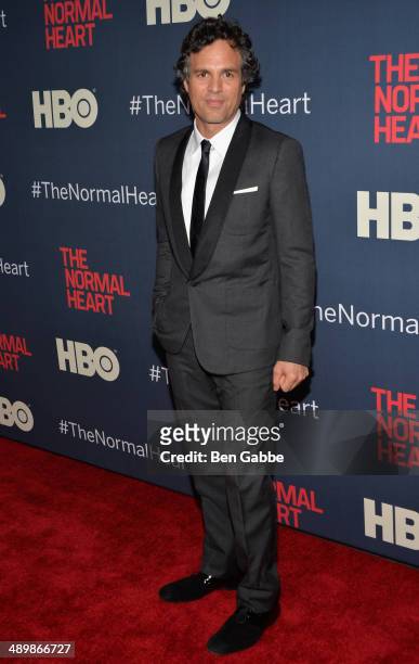 Actor Mark Ruffalo attends the New York premiere of "The Normal Heart" at Ziegfeld Theater on May 12, 2014 in New York City.