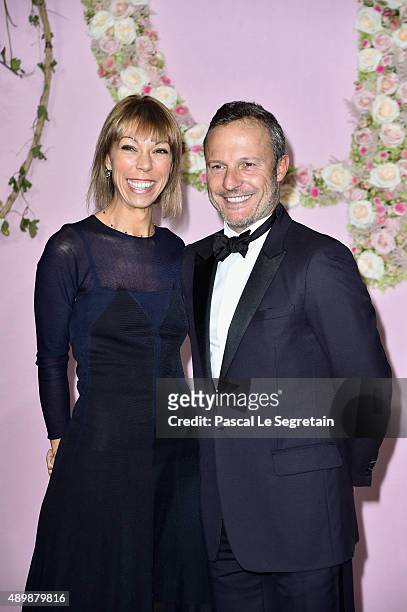 Mathilde Favier-Meyer and Olivier Bialobos attend a photocall during The Ballet National de Paris Opening Season Gala at Opera Garnier on September...