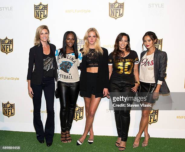 Event's host Erin Andrews, actress/model/NFL ambassador Tika Sumpter, supermodel/Northwest brand and NFL ambassador Erin Heatherton, OITNB star/NFL...