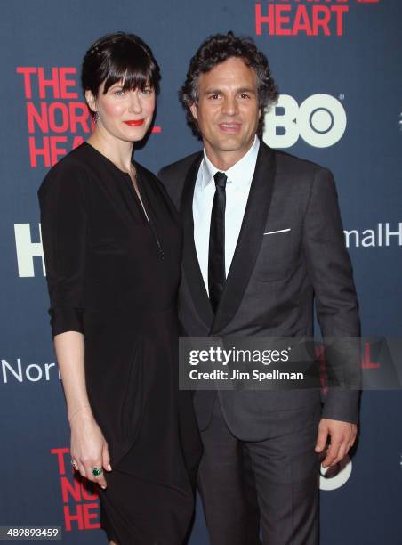 Sunrise Coigney and actor Mark Ruffalo attend "The Normal Heart" New York Screening at Ziegfeld Theater on May 12, 2014 in New York City.