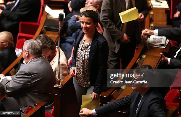 Cecile Duflot participates at the Questions to the Government at the French National Assembly on May 7, 2014 in Paris, France.