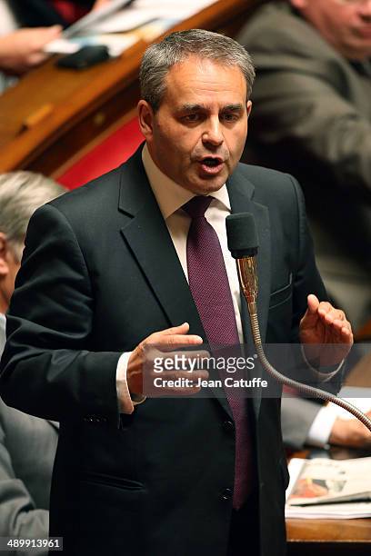 Xavier Bertrand participates at the Questions to the Government at the French National Assembly on May 7, 2014 in Paris, France.