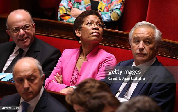 Bernard Cazeneuve, french Minister of Interior, George Pau-Langevin, french Minister for Overseas Territories, Francois Rebsamen, french Minister of...