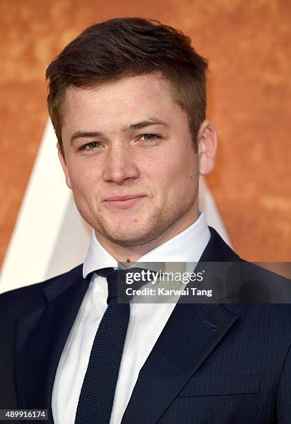 Taron Egerton attends the European premiere of "The Martian" at Odeon Leicester Square on September 24, 2015 in London, England.