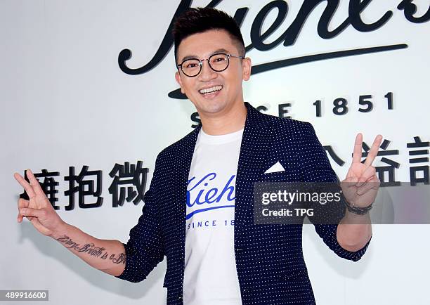 Alec Su attends the Kiehls charity activity to recall black bear protection on 24th September, 2015 in Taipei, Taiwan, China.