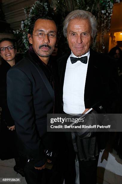 Fashion Designer Haider Ackermann and Francois catroux attend the Ballet National de Paris Opening Season Gala at Opera Garnier on September 24, 2015...