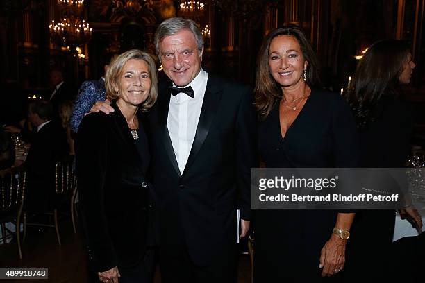 Claire Chazal, CEO Dior Sidney Toledano and his wife Katia attend the Ballet National de Paris Opening Season Gala at Opera Garnier on September 24,...