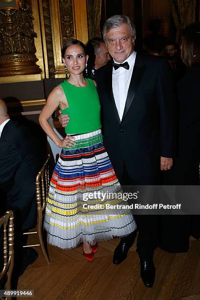 Natalie Portman and CEO Dior Sidney Toledano attend the Ballet National de Paris Opening Season Gala at Opera Garnier on September 24, 2015 in Paris,...