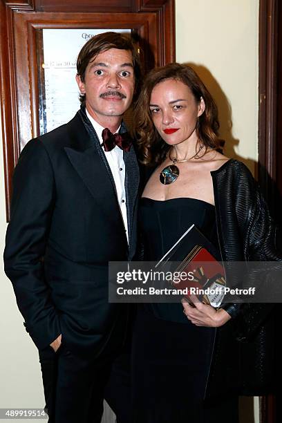 Elie Top and Guest attend the Ballet National de Paris Opening Season Gala at Opera Garnier on September 24, 2015 in Paris, France.