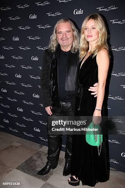 Thomas Sabo and Model Georgia May Jagger attend the Thomas Sabo grand flagship store opening on September 24, 2015 in Hamburg, Germany.