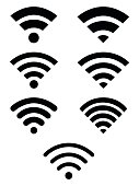 Wifi symbol icon set