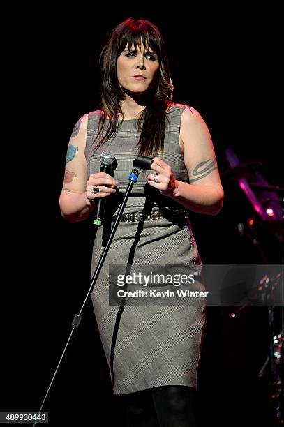 Singer-songwriter Beth Hart performs onstage at the 10th annual MusiCares MAP Fund Benefit Concert to raise funds for MusiCares' addiction recovery...