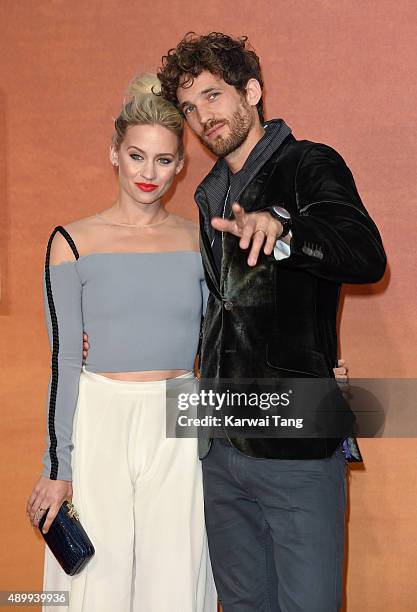 Kimberly Wyatt and Max Rogers attend the European premiere of "The Martian" at Odeon Leicester Square on September 24, 2015 in London, England.