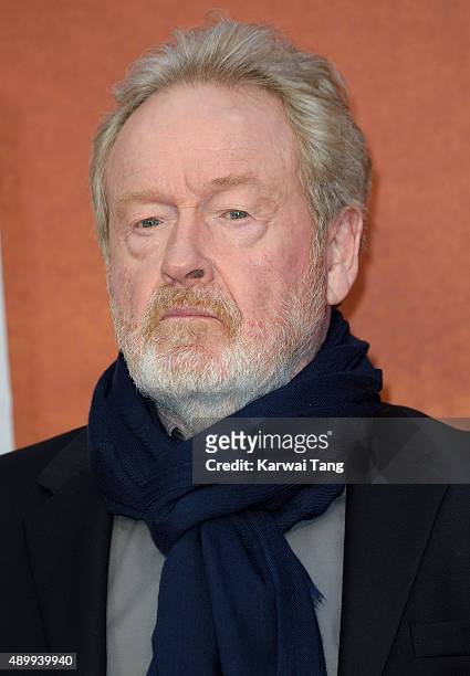 Ridley Scott attends the European premiere of "The Martian" at Odeon Leicester Square on September 24, 2015 in London, England.