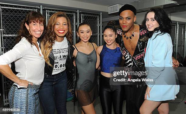 YoungArt's Lisa Leone, singer India Carney, dancer Michelle May, dancer Nicole Ishimaru, performer Black Gatsby and singer Fiona Grey attend...